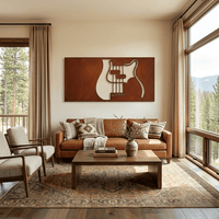The Strat - Metal Wall Art - Oxide