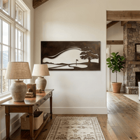 The Swing - Metal Wall Art - Umber