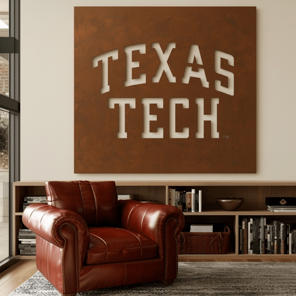The Texas Tech - Metal Wall Art - Square Umber - Anthem Classic