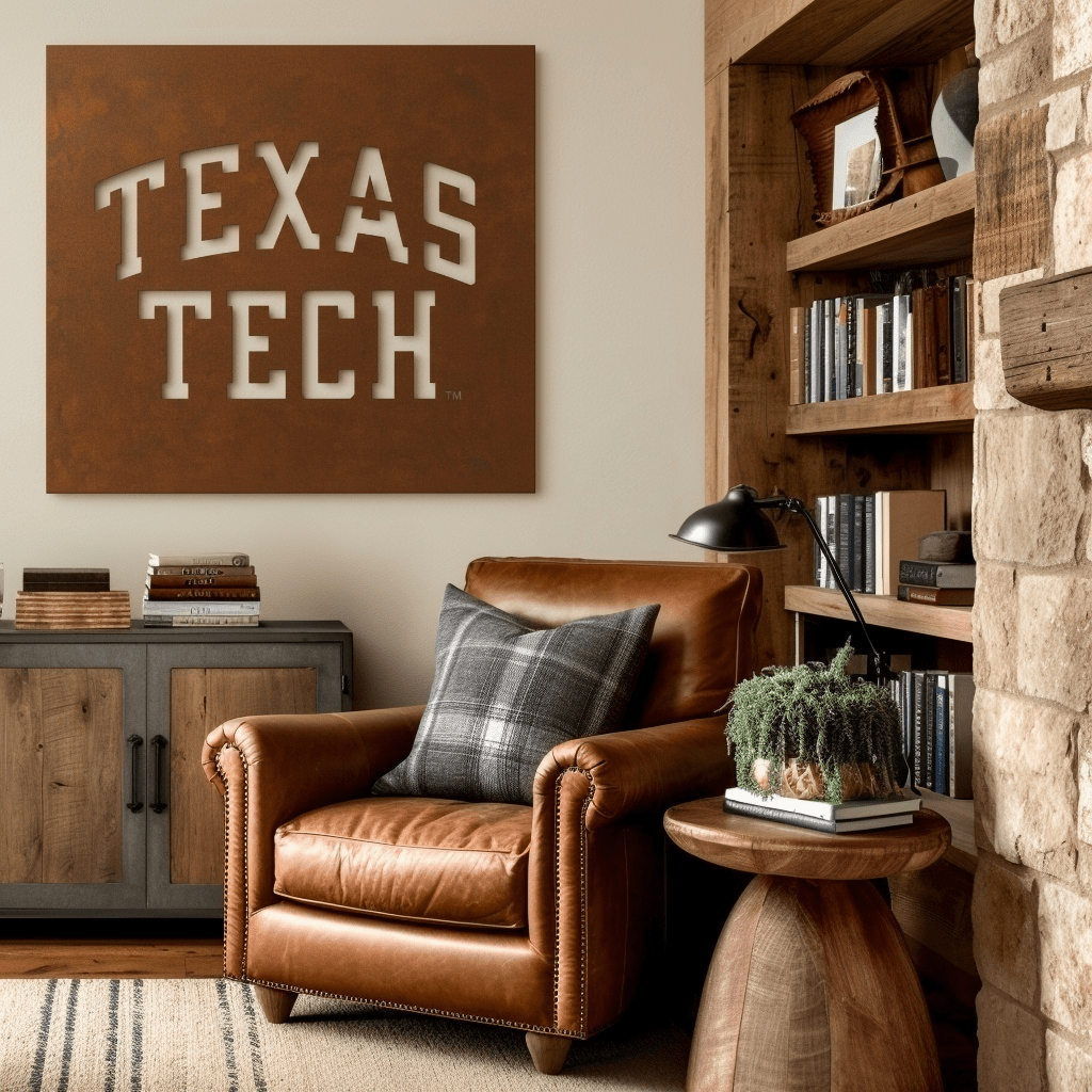 The Texas Tech - Metal Wall Art - Square Umber - Anthem Classic