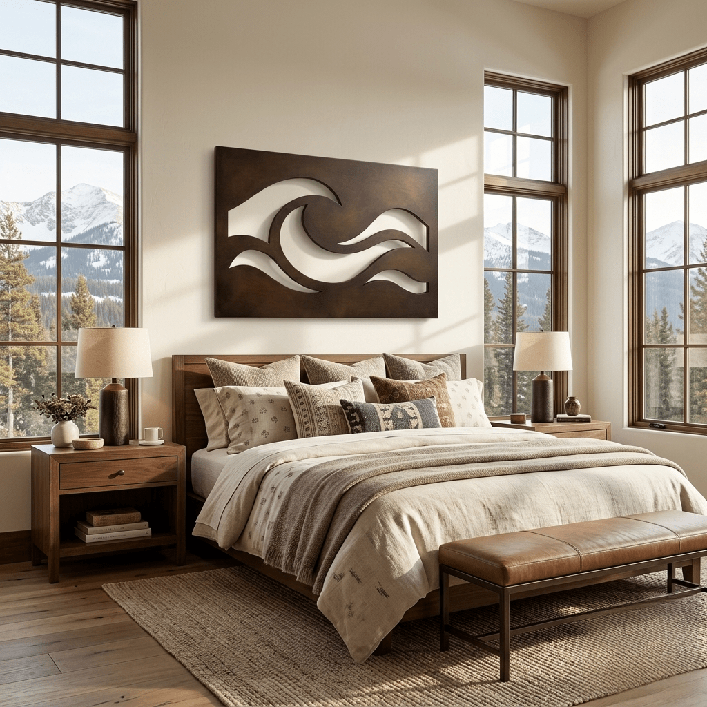 The Tidal Line - Metal Wall Art - Umber - Anthem Classic