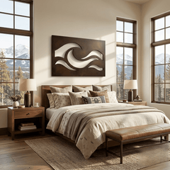 The Tidal Line - Metal Wall Art - Umber - Anthem Classic