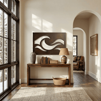 The Tidal Line - Metal Wall Art - Umber