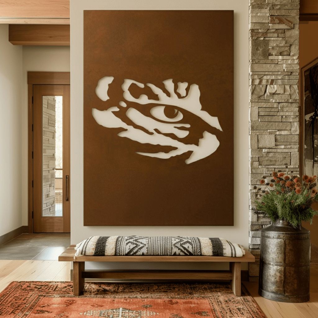The Tiger Eye - Metal Wall Art - Portrait Umber - Anthem Classic