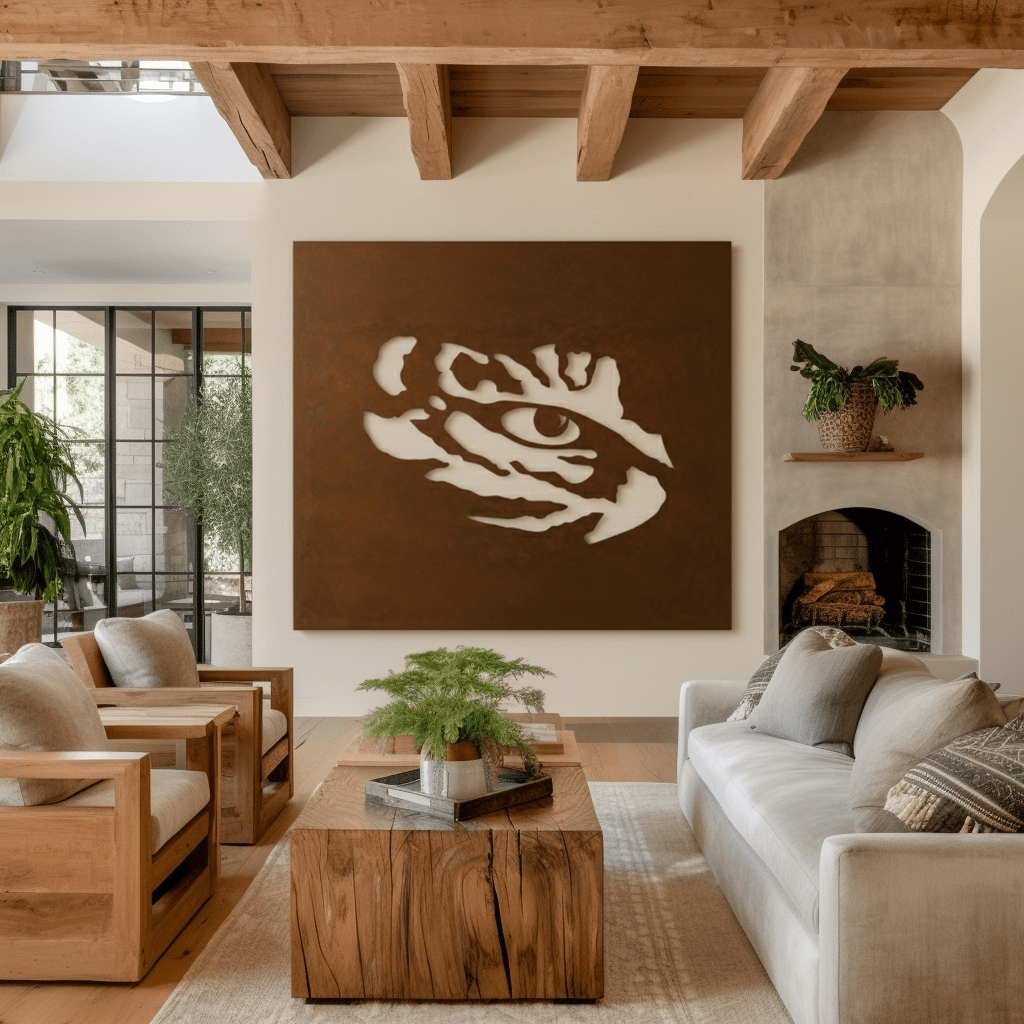 The Tiger Eye - Metal Wall Art - Square Umber - Anthem Classic