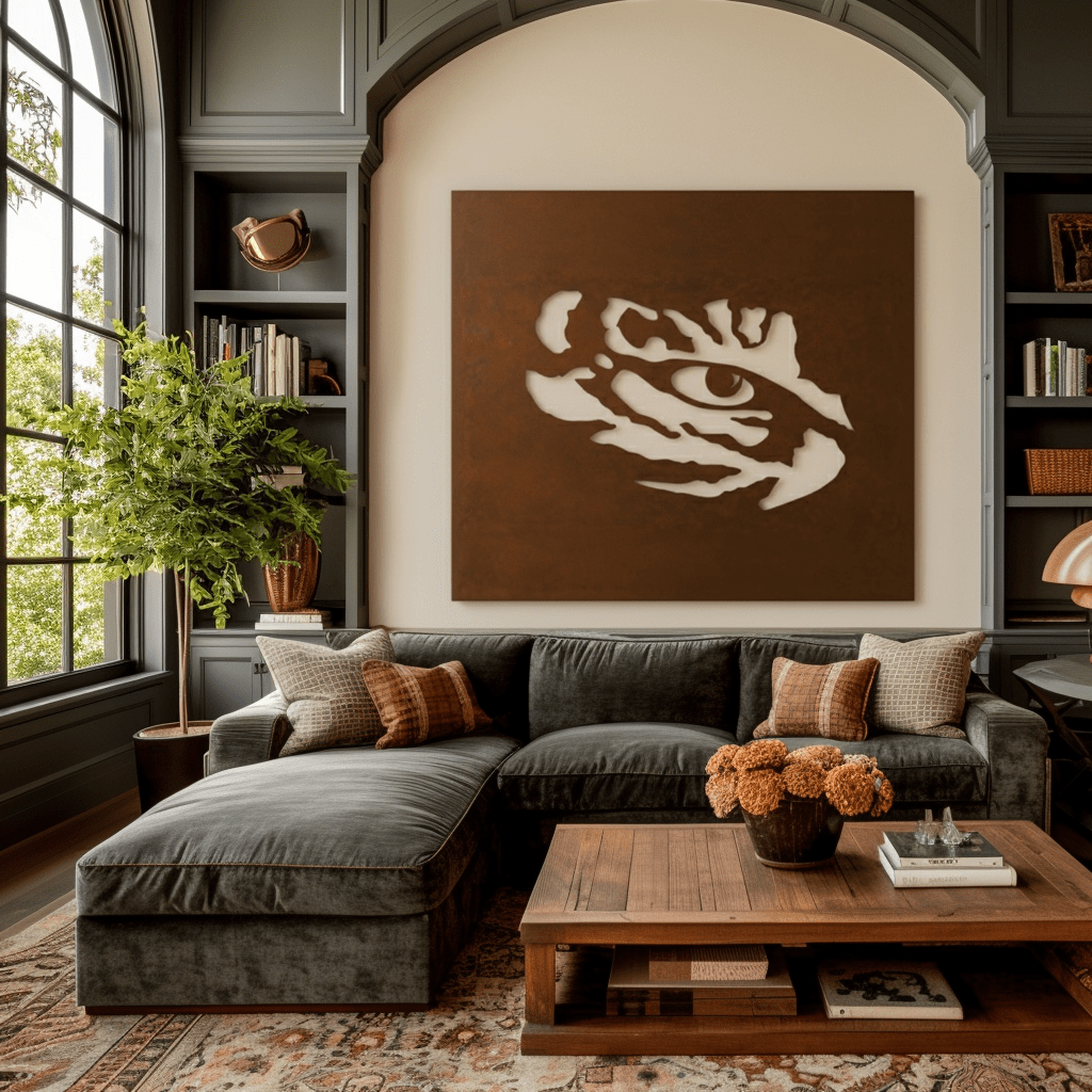 The Tiger Eye - Metal Wall Art - Square Umber - Anthem Classic