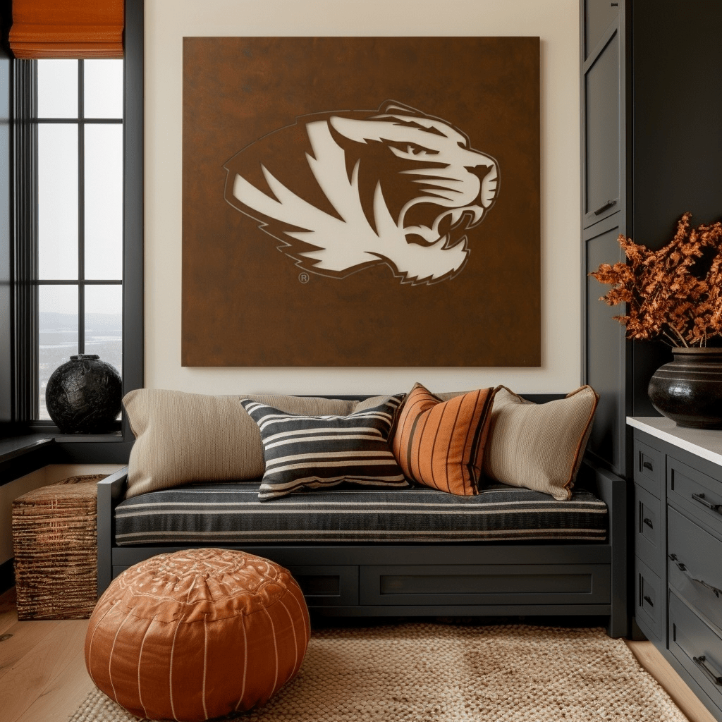 The Tiger - Metal Wall Art - Square Umber - Anthem Classic