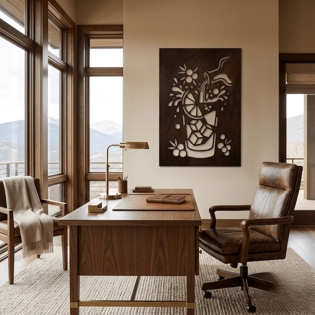 The Velvet Pour - Metal Wall Art - Umber - Anthem Classic