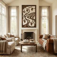 The Vineyard - Metal Wall Art - Umber - Anthem Classic