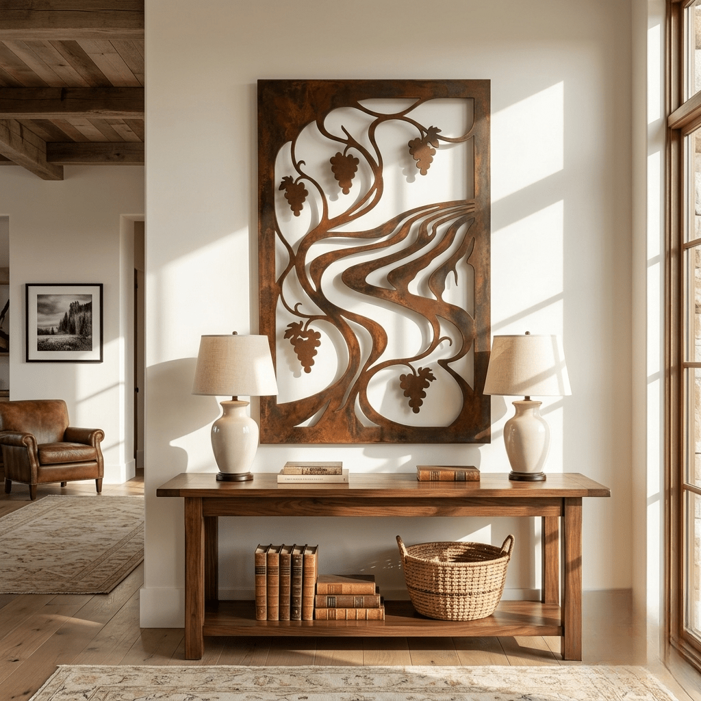 The Vineyard - Metal Wall Art - Umber - Anthem Classic