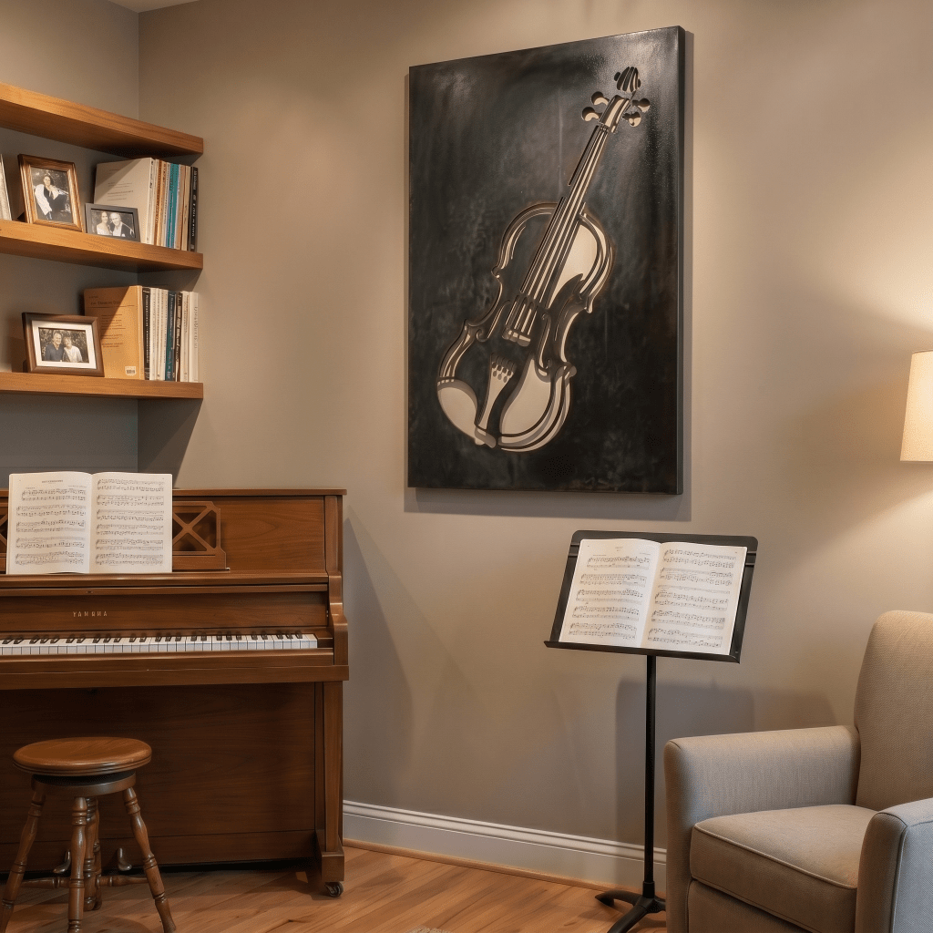 The Violin - Metal Wall Art - Anthem Classic