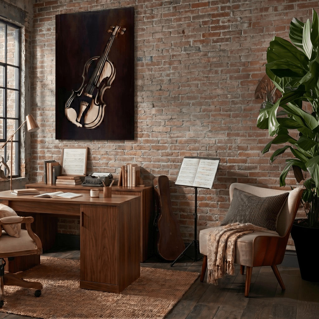 The Violin - Metal Wall Art - Anthem Classic