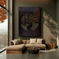 The Virginia Dogwood Tree - Metal Wall Art - Umber