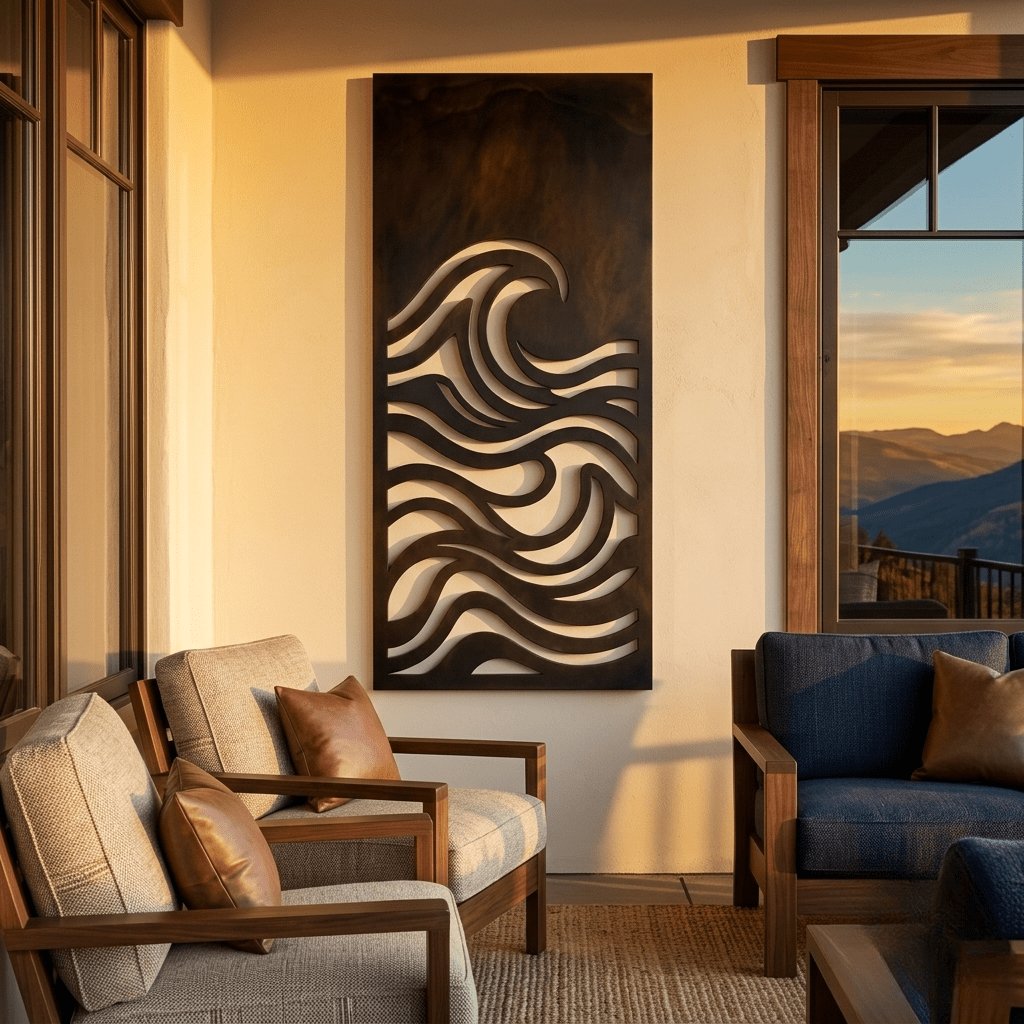 The Wave - Metal Wall Art - Umber - Anthem Classic