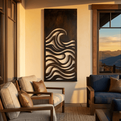The Wave - Metal Wall Art - Umber - Anthem Classic
