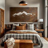 The Western Ascent - Metal Wall Art - Umber