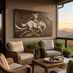 The Wild Stallion - Metal Wall Art - Umber - Anthem Classic