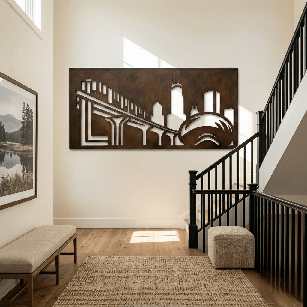 The Windy City - Metal Wall Art - Umber - Anthem Classic