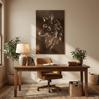 The Wolf - Metal Wall Art - Umber