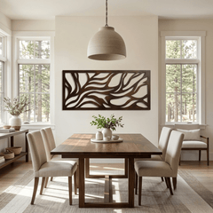 The Woven Flow - Metal Wall Art - Umber - Anthem Classic
