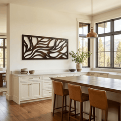 The Woven Flow - Metal Wall Art - Umber - Anthem Classic