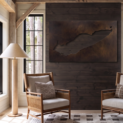 The Lake Erie - Metal Wall Art - Umber