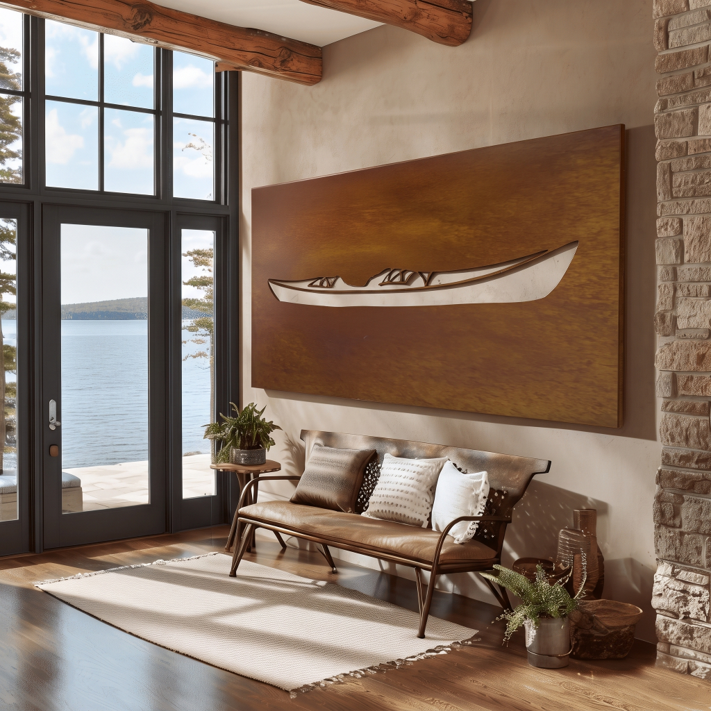 The Eddyline - Metal Wall Art - Oxide
