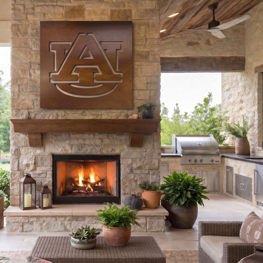 The Auburn - Metal Wall Art - Oxide