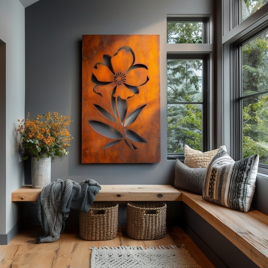 The Iowa Wild Prairie Rose - Metal Wall Art