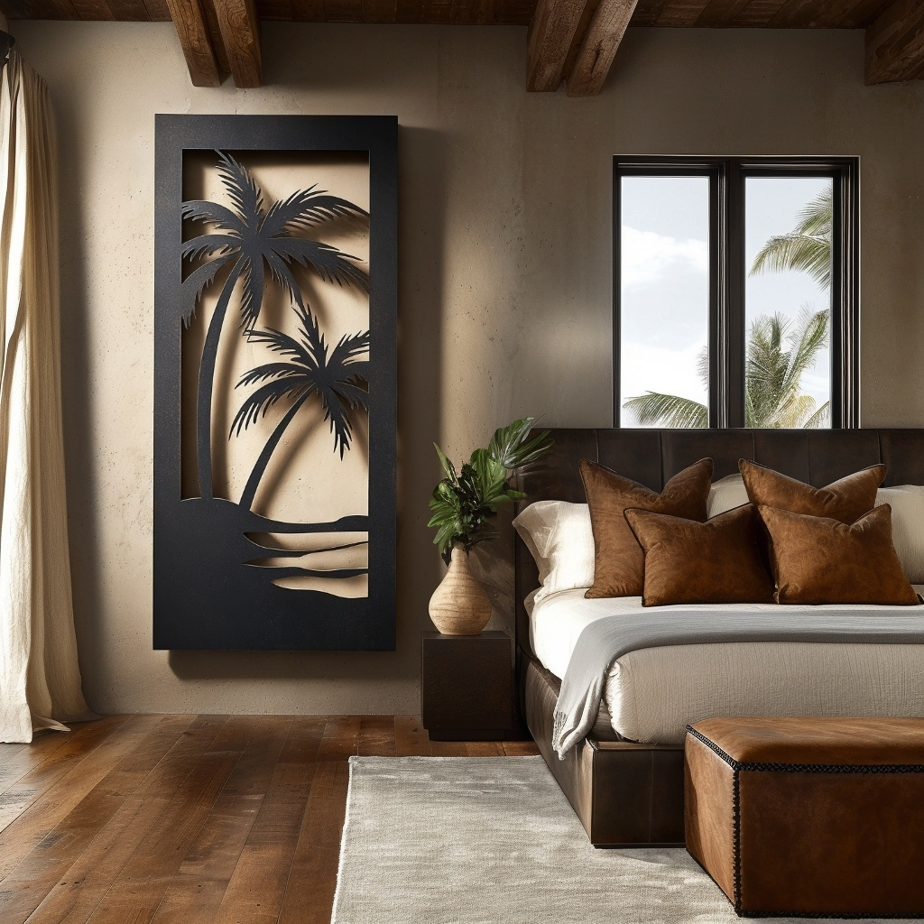 The Florida Palm Trees - Metal Wall Art