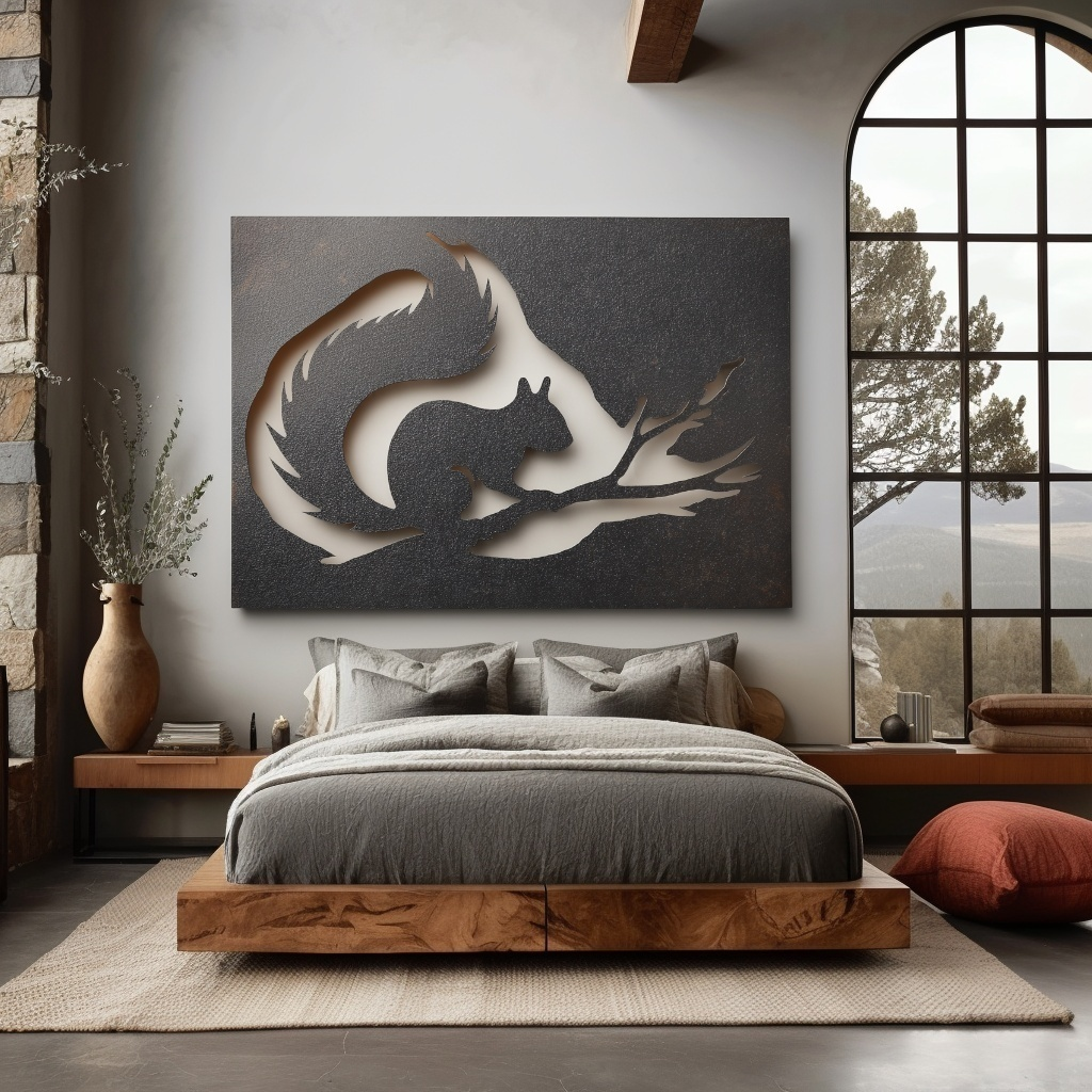 The North Carolina Grey Squirrel - Metal Wall Art