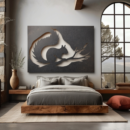 The North Carolina Grey Squirrel - Metal Wall Art