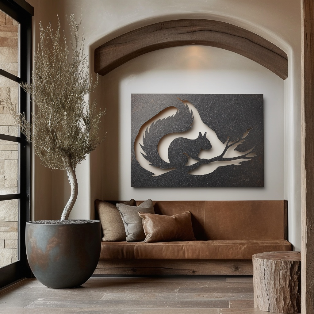 The North Carolina Grey Squirrel - Metal Wall Art