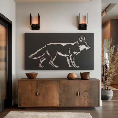 The South Dakota Coyote - Metal Wall Art