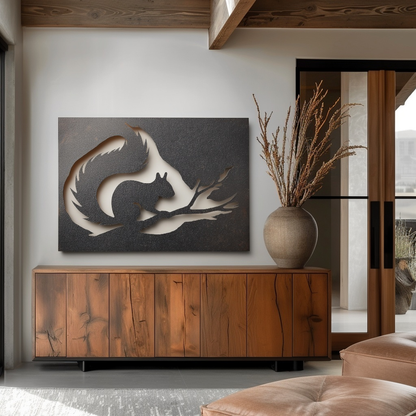 The North Carolina Grey Squirrel - Metal Wall Art