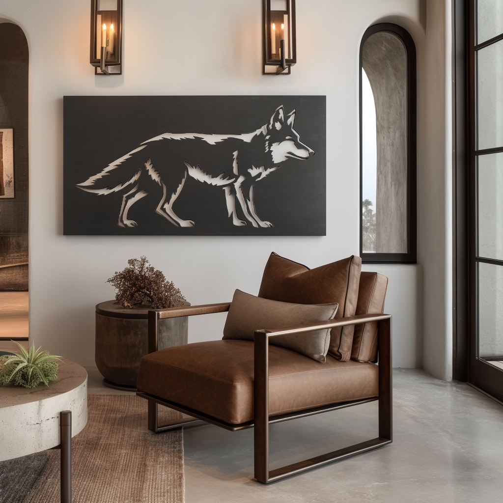 The South Dakota Coyote - Metal Wall Art