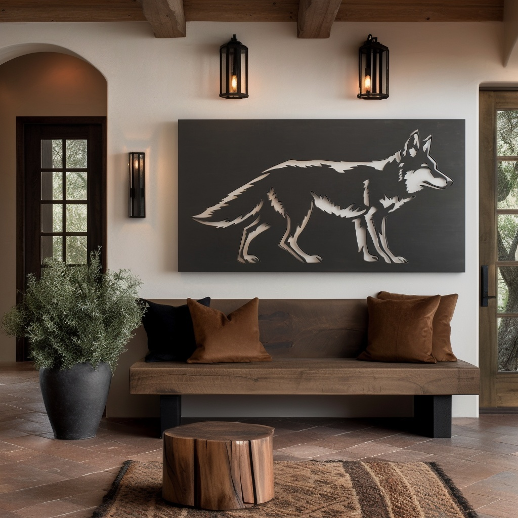 The South Dakota Coyote - Metal Wall Art