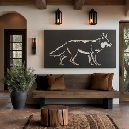 The South Dakota Coyote - Metal Wall Art