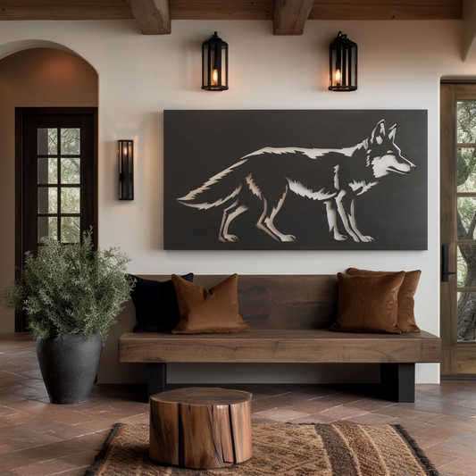 The South Dakota Coyote - Metal Wall Art