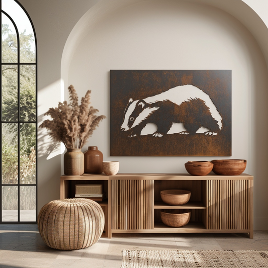 The Wisconsin Badger - Metal Wall Art
