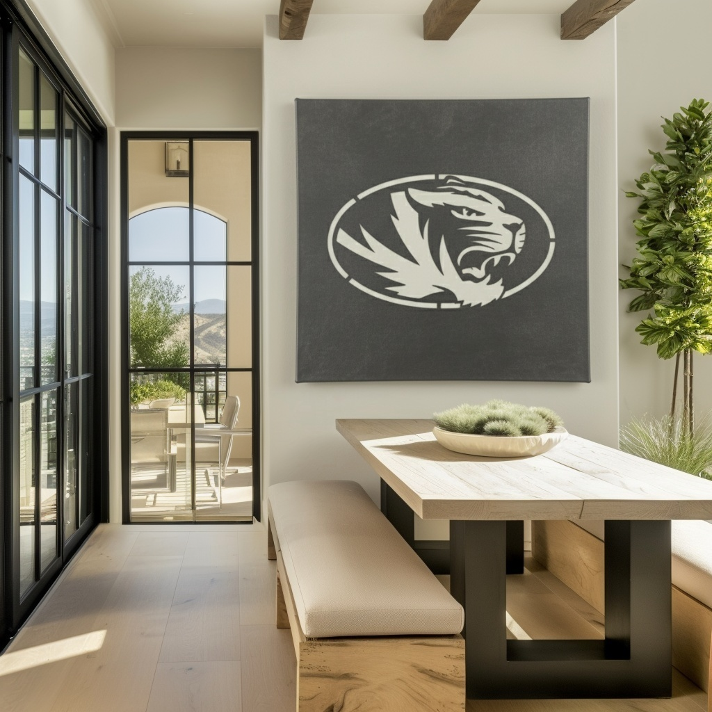 The Oval Tiger - Metal Wall Art- Square Slate