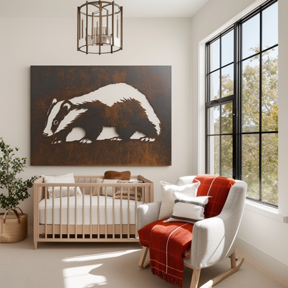 The Wisconsin Badger - Metal Wall Art